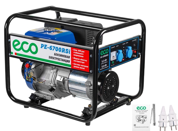 Электростанция бензогенераторы ECO PE-6700RSi