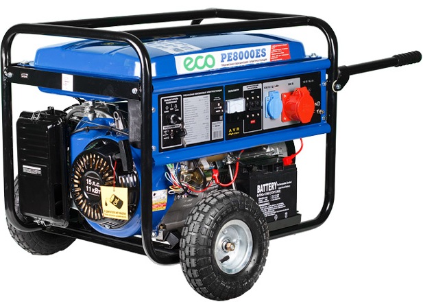 Бензогенератор Электростанция бензиновая ECO PE 8000 ES
